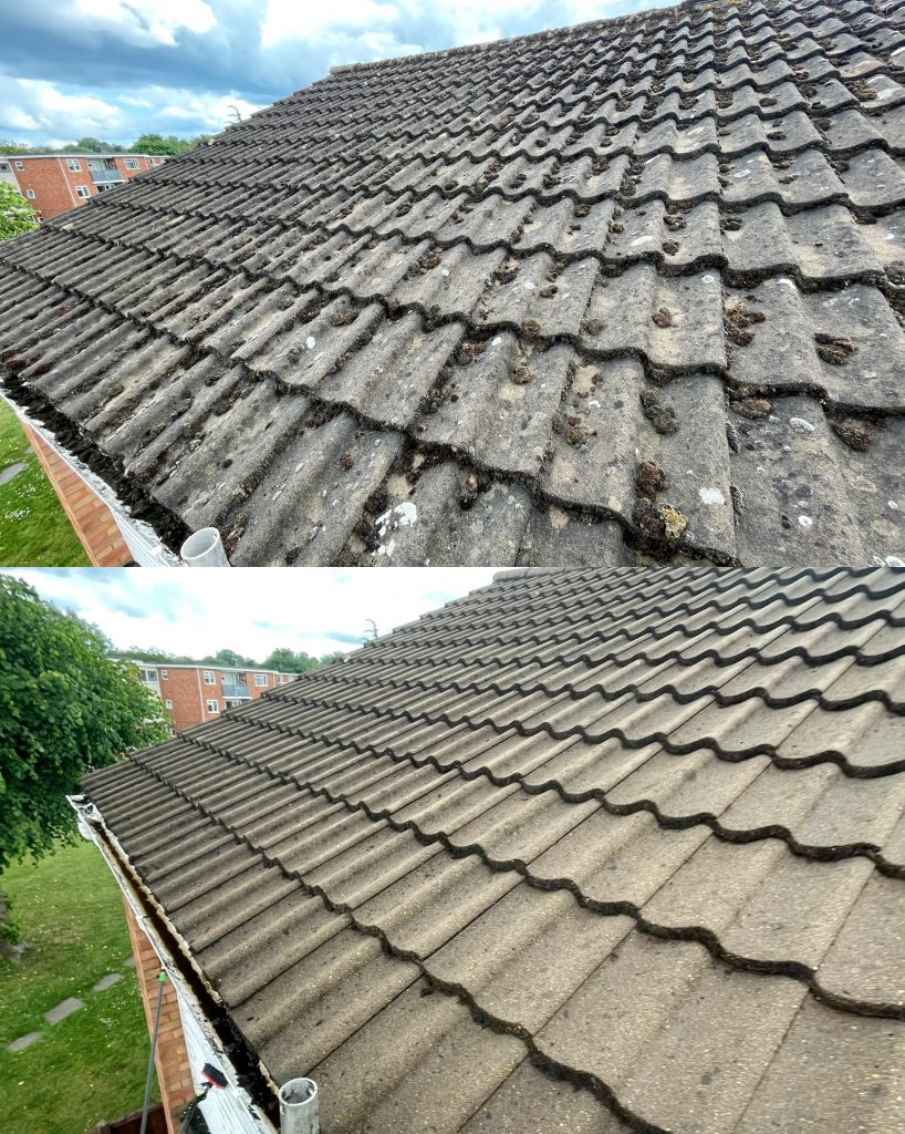 Taunton roof clean before after